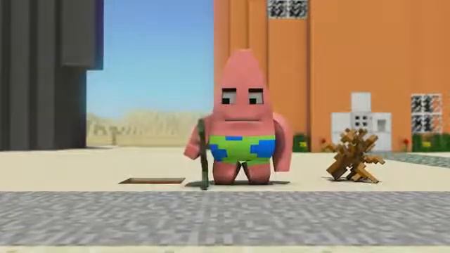 Губка боб в minecraft Анимация (РУС) смотреть онлайн