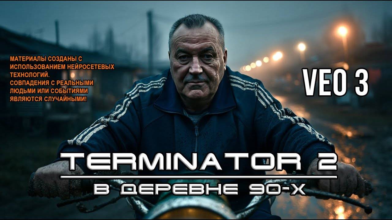 Терминатор в деревне 90-х - AI Remake (VEO 3) смотреть онлайн