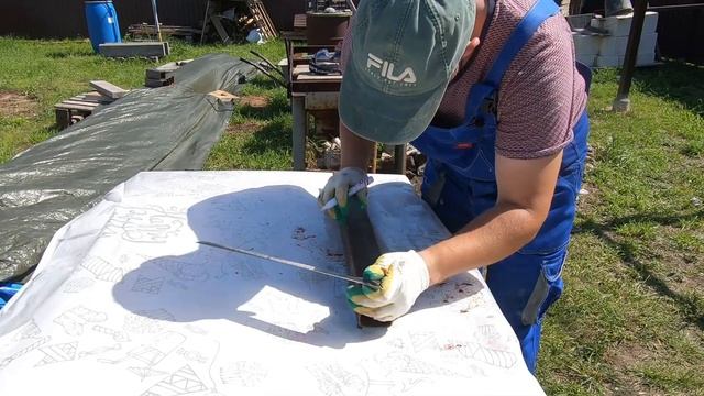 Навес из профильной трубы часть 1