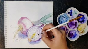 Как рисовать ЛУК акварелью ~ Акварель в технике по мок?