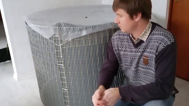 Плетёный компостер с крышкой