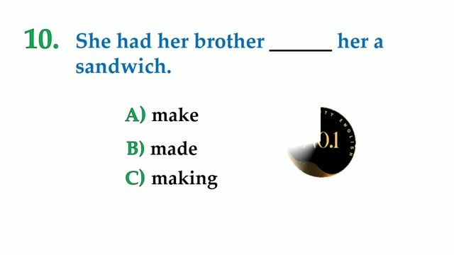 Causative verbs Quiz 2 _ English Grammar test _ 20 Questions _ No.1 Quality English смотреть онлайн