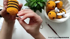 Игрушка крючком "Пчелка" 🐝🐝🐝