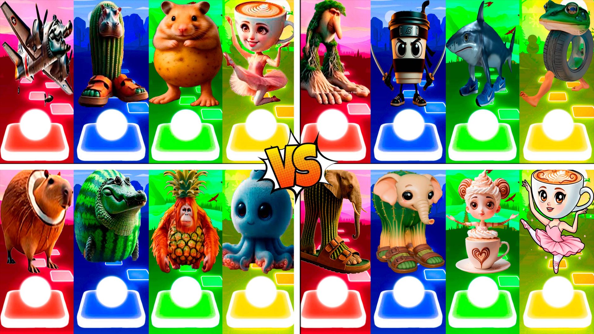 МЕГАМИКС БОМБАРДИРО КРОКОДИЛО 🆚 БАЛЕРИНА КАПУЧИНО 🆚 ДРУГИЕ БРЕЙНРОТ МЕМЫ | Tiles Hop №177-180 смотреть онлайн