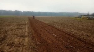 Зябливая вспашка минитрактором МТЗ 112, регулировка  са