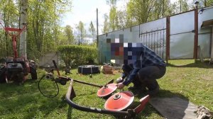 Первый покос сезона и первая поломка. Мотоблок Агат + к
