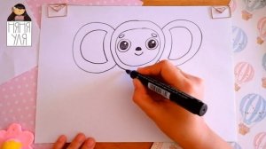 Как нарисовать ЧЕБУРАШКУ поэтапно для детей | Няня Уля