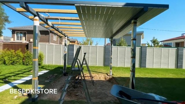 Как сделать беседку из металла? Беседка в современном смотреть онлайн