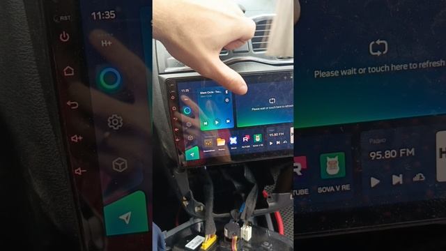 замена антенны GPS на магнитоле Teyes сс3, автомобиль лада гранта фл