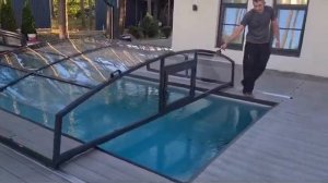 КАК РАБОТАЕТ РАЗДВИЖНОЙ ПАВИЛЬОН ДЛЯ БАССЕЙНА???🌊📌