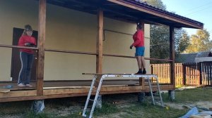 ТЕРРАСА К ДОМУ. ДЕЛАЕМ ПЕРИЛА Своими Руками.