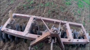 подготовка поля и посев овса с горохом.