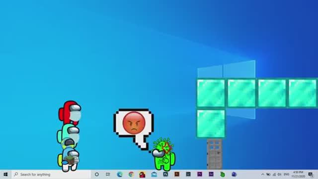 Disaster But Among Us Animation Vs. Minecraft #stayhome