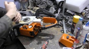 БЕНЗОПИЛА ШТИЛЬ МС 250 замена поршневого кольца и карбю