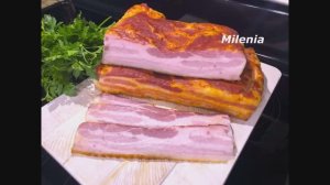 Готовлю Настоящий БЕКОН в ДУХОВКЕ без коптильни, пошаговый рецепт результат на 5+