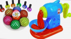 Мультики для детей. Мячики и киндер против мясорубки. Смотреть Мультики залипалки для малышей.