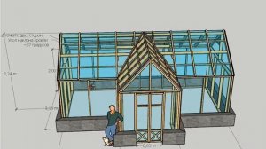 Красивая деревянная теплица в английском стиле