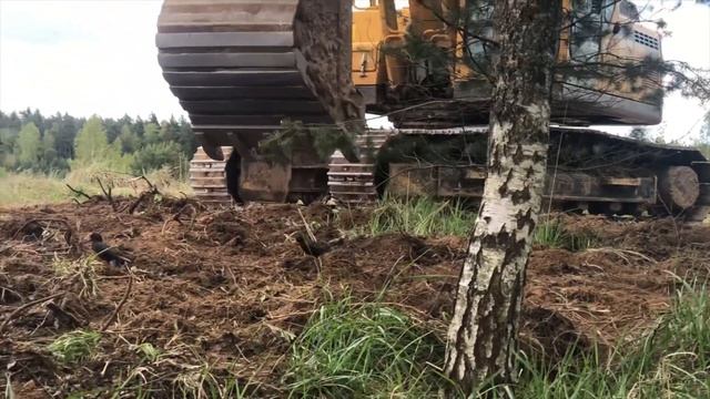 Как выровнять участок в одну смену, кубовым ковшом экс смотреть онлайн