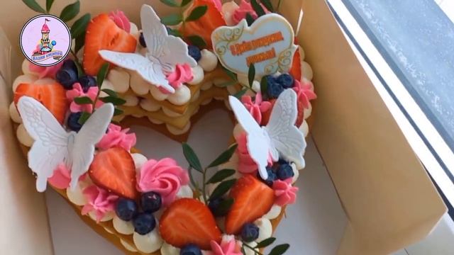 Медовый торт Сердце на заказ 🦋🤍 || Башня Кондитера смотреть онлайн