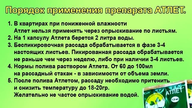 Правильное использование препарата Атлет.