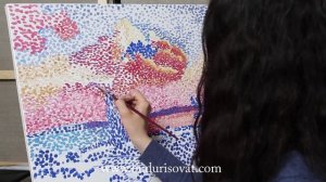 Мастер-класс. Пуантилизм «Розовое облако». Пошаговый ?