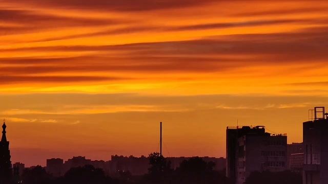 Красивый закат в Краснодаре смотреть онлайн