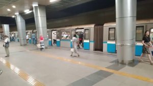 Казанское метро. 81-740.4 "Русич" и 81-553.3 "Казань", на станция "Козья слобода"