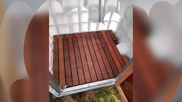 Душевая и ванная из емкости еврокуб | Уличный душ и ван