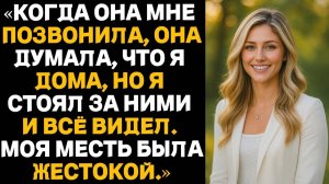 «Она думала, что я дома, но я стоял за ними и всё видел. Моя месть была жестокой.»