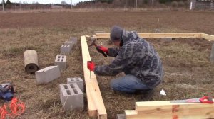 Надежный фундамент для бытовки, гаража, сарая. Из керамзитобетонных блоков