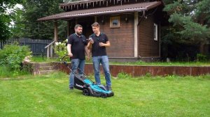 Makita DLM330 тестирование аккумуляторной газонокосилки