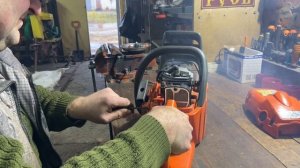 Husqvarna 236 не набирает обороты. Забывают обслуживать.