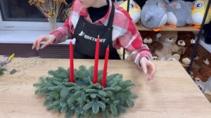 Как сделать композицию из нобилиса со свечами