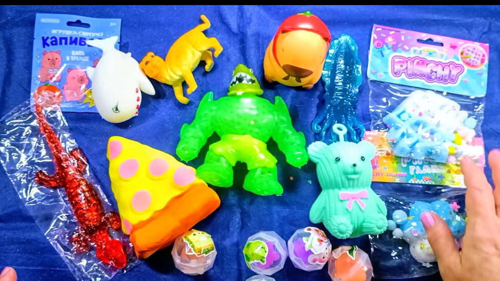 АСМР РАСПАКОВКА сквишей и антистрессы 🥰 ТАБА лапки 🐾 приятные звуки АСМР сквишей 😍 смотреть онлайн