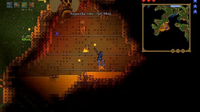 Terraria#3 как убить королеву пчёл