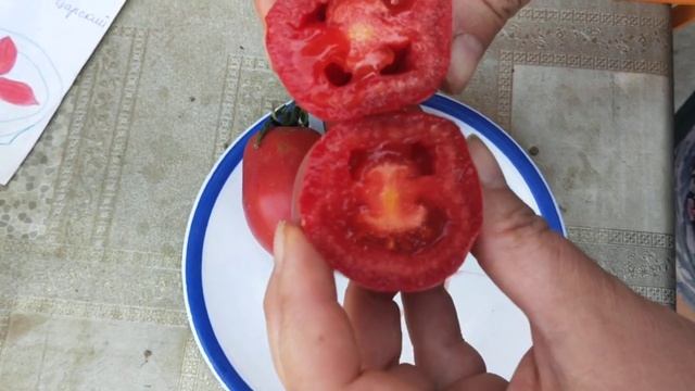 Помидор ,,Де барао розовый царский,,в разрезе смотреть онлайн