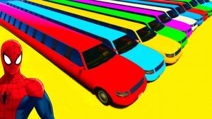 Человек-паук и Супергерои Длинные Машинки Паркур челлендж Мультики для детей Мультики про машинки