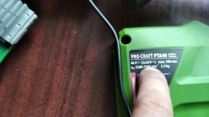 Procraft PTA40. Переделал под другие батареи.