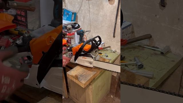 Установка китайской шины на STIHL MS 162 смотреть онлайн