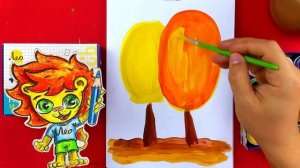 Как нарисовать ОСЕНЬ дерево - рисуем с детьми