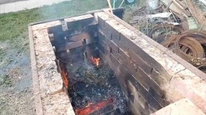 Печь из кирпича для сжигания мусора на даче