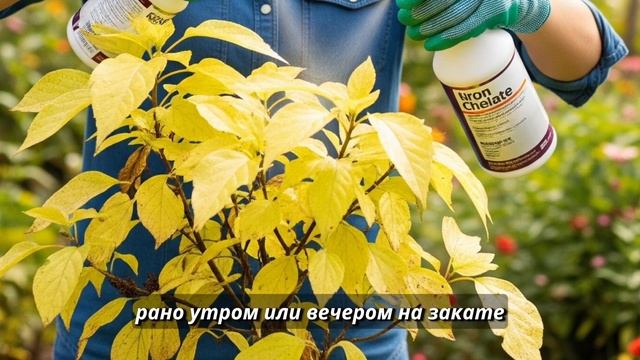 ⚠️ Чем лечить ХЛОРОЗ малины, гортензии, томатов, клуб?