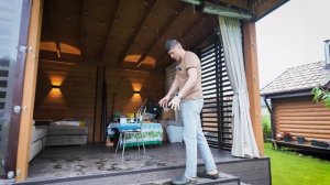 БЕСЕДКА ДЛЯ ДАЧИ ЗАКРЫТАЯ | с зоной кухни и санузлом