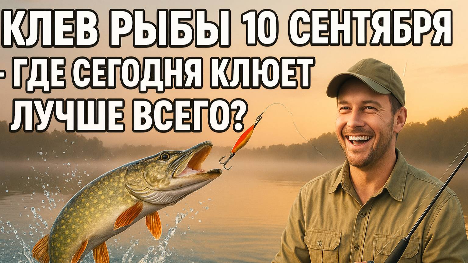 🎣 Прогноз клева рыбы на 10 сентября 2025 | Где и когда клюёт лучше всего