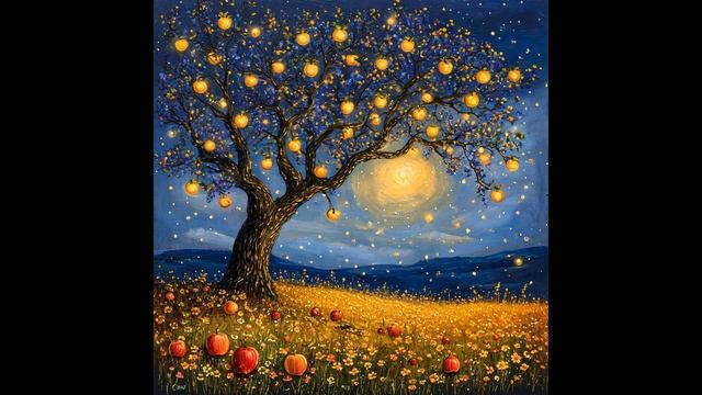 "Скатилось яблоко в янтарный шелест лета..."🎼На стихи ? смотреть онлайн