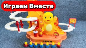 ВЕСЕЛЫЕ ГОРКИ ДЛЯ ДЕТЕЙ 🟠🟠🟠 СТРОИМ АСМР ГОРКИ И ЗАПУСКАЕМ ИГРУШКИ ! ВИДЕО ДЛЯ ДЕТЕЙ