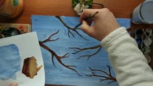 Яблони в цвету 🌸 Рисуем гуашью