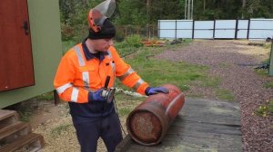 Печь для казана из газового баллона ч.1