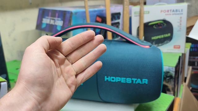 КОЛОНКА HOPESTAR A86 450 Ватт в синем цвете с голубым 💥 Мини обзор в Волгоград ✅ смотреть онлайн