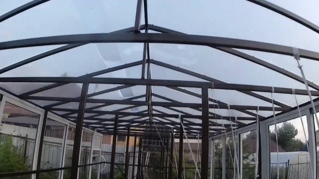 ✅ Теплица домик из монолитного поликарбоната / своими